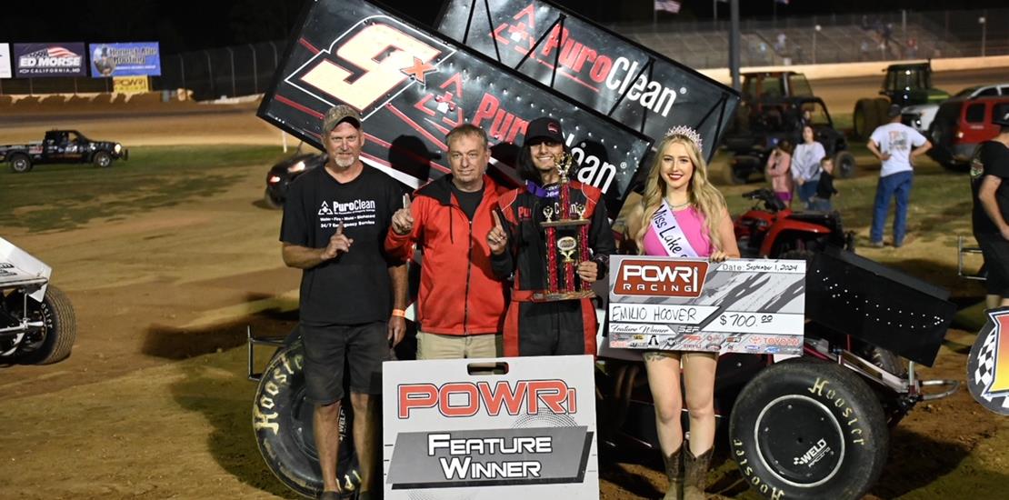 Emilio Hoover Excites in POWRi 305 Sprint Series W...