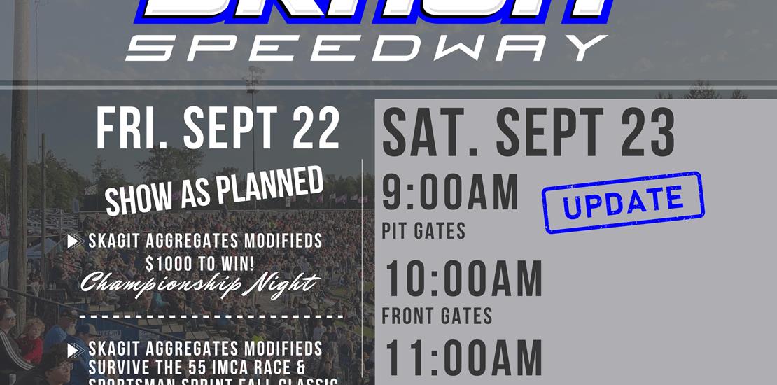 SEPT 23  -- WEATHER UPDATE--
