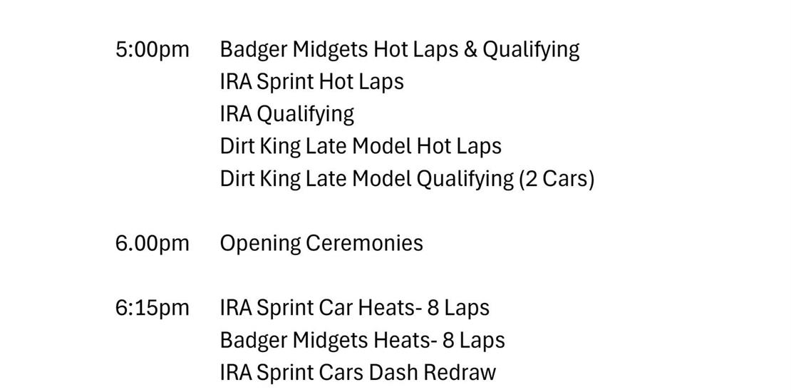 AFS Badger Midgets Set for Tonight's Glenn Hepfner...