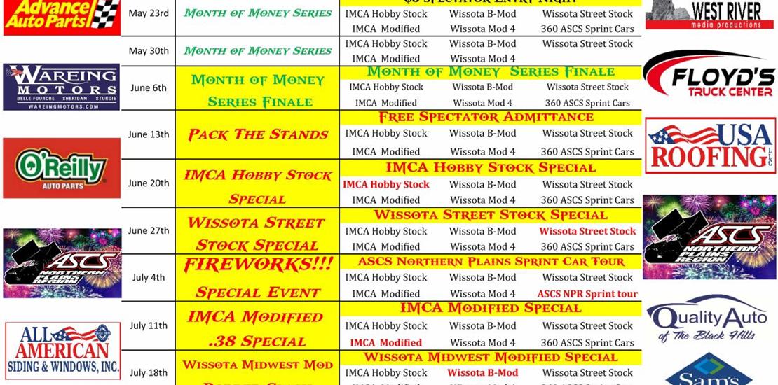 2025 Black Hills Speedway Schedule