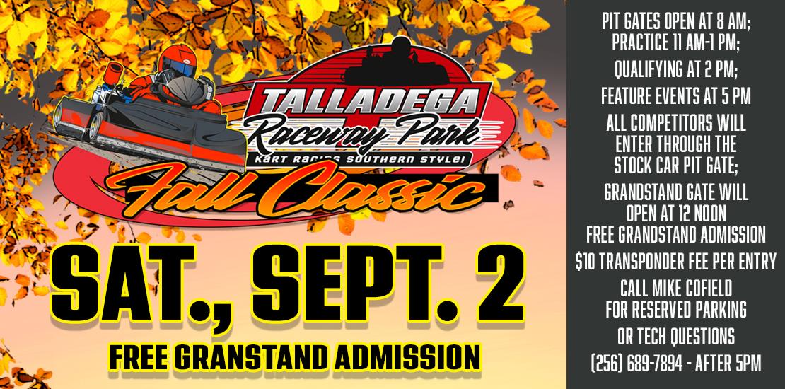 Talladega Raceway Park | September 2nd!