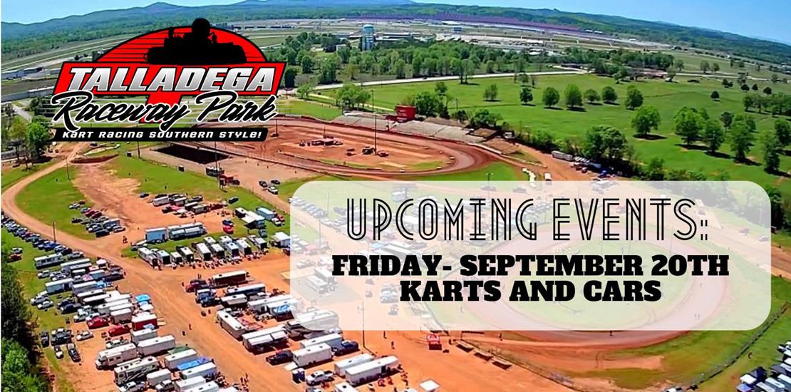 Talladega Raceway Park | September 20th- Karts and...