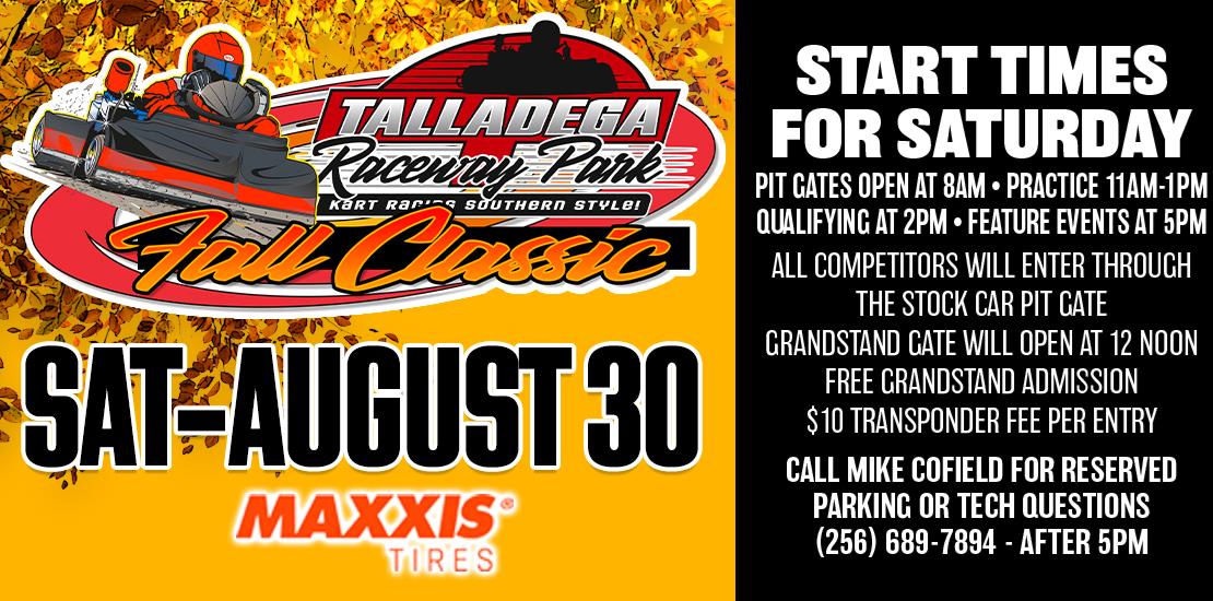 Talladega Short Track | Fall Classic- August 30th!