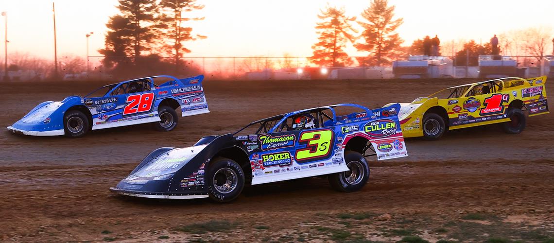 Brian Shirley competes in Lucas Oil Late Model Dirt Series doubleheader
