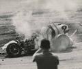 Dayton, OH. September 3, 1967
Driver Mike Mosley in the Leader Card Sprinter crashes hard in this 11 photo sequence. 11 of 12