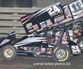 Racing With Kraig Kinser at Knoxville (Conrad Nelson Photo)