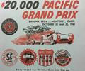 October 1960. $20,000 Pacific Grand Prix Monterey, CA. Laguna Seca Road Course. Entry Form booklet. First place paid $2,000 and $50.00 to everyone finishing 7 and lower, for this two day event.