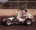 August 19 1984 Springfield, IL. Illinois State Fair Grounds
Driver Rich Vogler at speed in the Wilke Racers - Pabst Blue Ribbon - AutoCraft VW.
