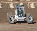 On the throttle and showing everyone how well Tobey has the 12B Jim Blakesley Racing sprint car working.
