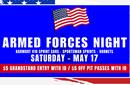 ARMED FORCES NIGHT $5 ENTRY WITH MILITARY I.D.