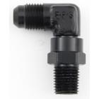 Fitting, Adapter, 90 Degree, 4 AN Male to 1/4 in NPT Swivel, Black