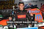 Kyle Larson Wins 2012 Ultimate Challenge Preliminary Feature. Dennis Krieger Imagery USAC.