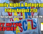 Family Night & Autographs Friday August 21st!