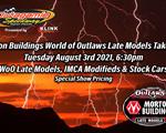 MORTON BUILDINGS WORLD OF OUTLAWS LATE MODELS RETURN TO Outagamie Speedway presented by Klink Equipment