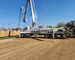 Pumping the columns for the new catwalk