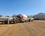 Pumping the columns for the new catwalk
