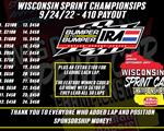 9/24/22 Wisconsin Sprint Car Championships Purse a