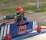 Parker chose to use his own helmet to run down the Soap Box Derby hill.  This was his first time ever in a SBD car!