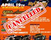 April 19th Season Opener Races are Cancelled