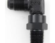 Adapter, 90 Degree, 10 AN Male to 1/2 in NPT Male Swivel Black