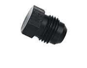 Aluminum Flare Fitting Plug, Black, -16 AN