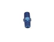 Threaded Male Pipe Nipple Coupler Fitting, 1/8 InchNPT, Blue Anodized
