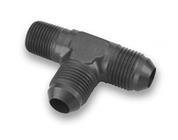 AN Flare Tee Fitting, -12 AN to 3/4 NPT, Black