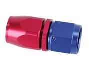 Swivel Hose End Fitting, Straight, Red/Blue, -4 AN