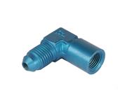 Pressure Gauge Fitting, 1/8 Female to -4 AN Male 90 degree