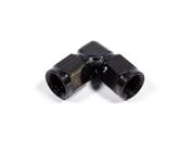 90 Degree, 10 AN Female Swivel to 10 AN Female Swivel Coupler, Black