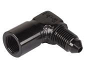 Pressure Gauge Fitting 1/8 In Female -3 AN Male Black