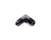 90 Degree -6 AN Flare to 1/4 Inch NPT Pipe Adapter, Black