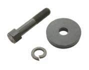Harmonic Balancer Bolt, 7/16-20 in Thread, 2.250 in Long, Hex Head, Washer Included, Steel, Black Oxide, Small Block Chevy, Each 