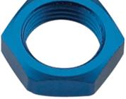 Bulkhead Fitting Nut, 20 AN, Aluminum, Blue Anodized