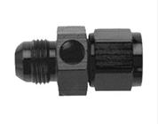 Black-8 AN Inline Fuel Pressure Gauge Adapter-1/8 Port