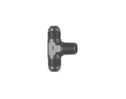 AN Flare Tee Fitting, -8 AN to 3/8 NPT, Black