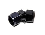 45 Degree, 16 AN Female Swivel to 16 AN Female Swivel Coupler, Black