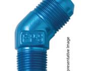 Adapter, 45 Degree, 6 AN Male to 1/2 in NPT Male, Blue
