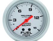 Auto Meter 4411 Ultra-Lite Mech Fuel Pressure Gauge, 15psi, 2-5/8