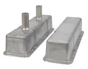 Chevy Tall Valve Covers w/ Breather Tubes, Plain Aluminum