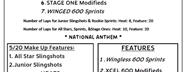 5/27/23 Schedule of Events, 600 Winged/Less Specia...