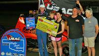 Sherrell wires USAC Wingless Sprints at Creek