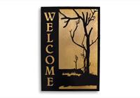 Silhouette Tree Welcome Sign