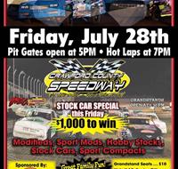 $1000 To Win For Stock cars Friday July 28th