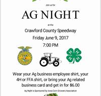 AG Night at The Crawford County Speedway 06/09/17