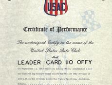 Certificates Of Performances