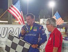 Nick Simons with Mike Babicz victory lane interview