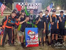 Nathan Crane in victory lane with Colburn Motorsports Team