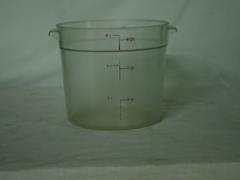 Clear Round Graduated Food Container 6qt