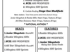 8/13/22 Schedule- Rising Star Finale, All Star Speed Week, Pack the Car!